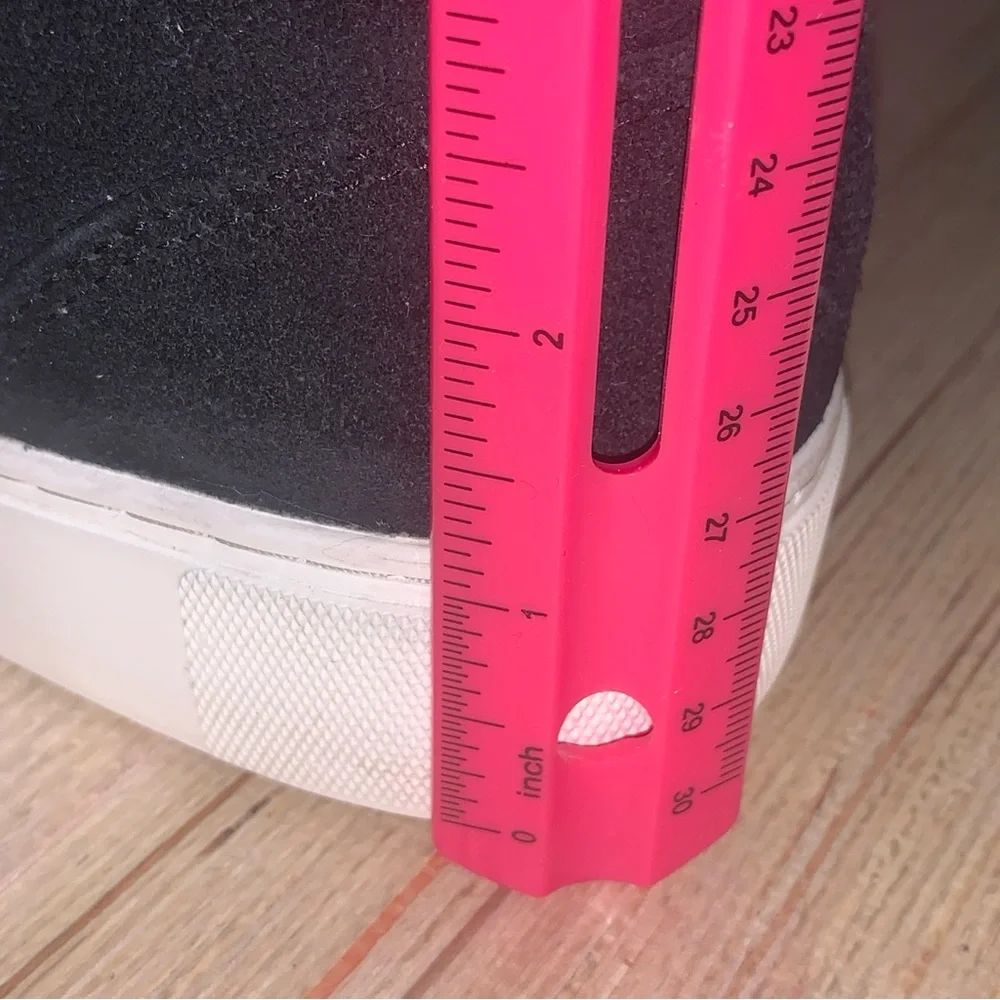 Ugg Beven Black Suede Fur Sheerling Lined high top Sneakers Women’s  8 lace up - Picture 14 of 16